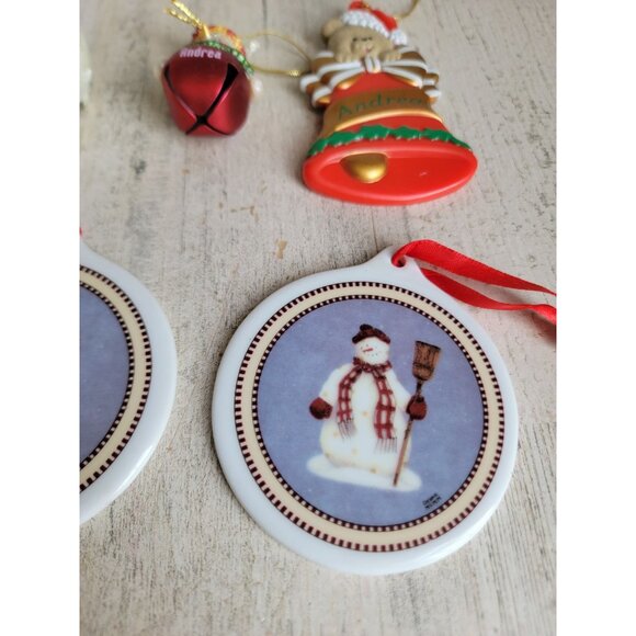 Snowman bell tree ornament Xmas set broom variety set - Picture 3 of 8